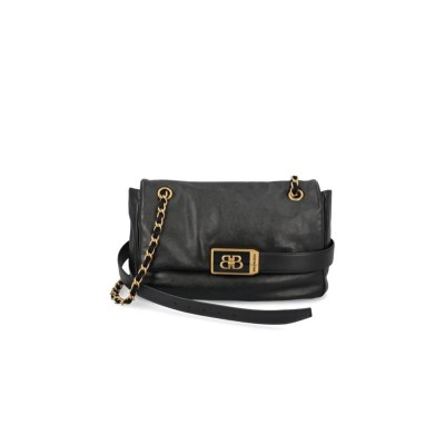 BALENCIAGA WOMEN'S MODU FLAP CHAIN BAG IN BLACK 8117812ABIW1060 (29.8*20*8.8cm)
